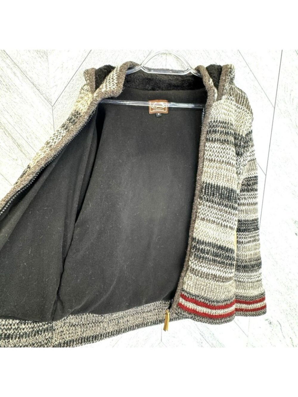 Kyber Wool Lined Full Zip Hooded Jacket Womens Size Small Kint Thick Warm - Picture 6 of 7